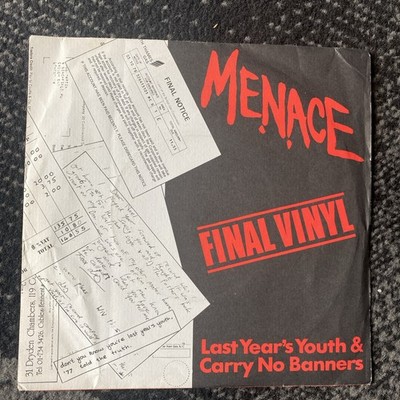 MENACE .. Last years Youth 7'' . SMALL WONDER 79
