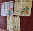 VTG 1950s Wisconsin Souvenir  Scarf Tourist Map Travel Landmarks Yellow Lot of 3 — photo 1