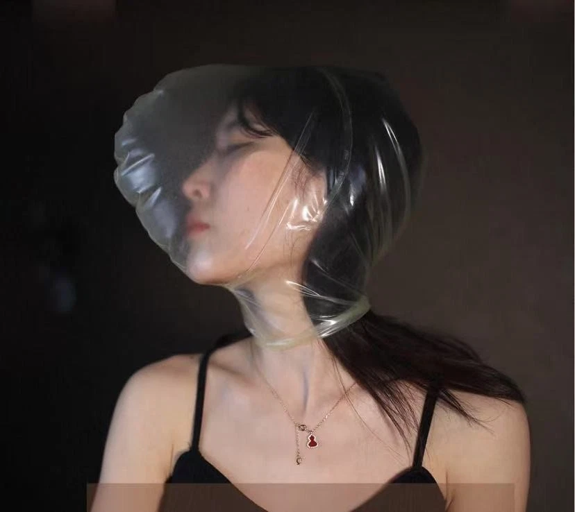 0.12mm ultra-thin Latex Rubber hood with breathing hole no zipper for Fetish US - Image 3 of 4