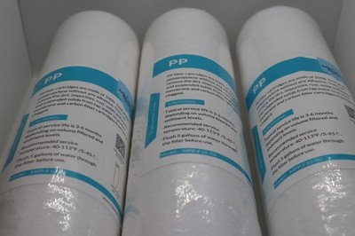 Membrane Solutions 10'' X 2.5'' PP filter cartridges, Qty of 3, MPP-F10-50