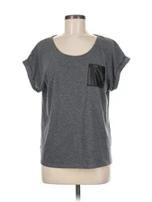 Olive and Oak Women Gray Short Sleeve T-Shirt M