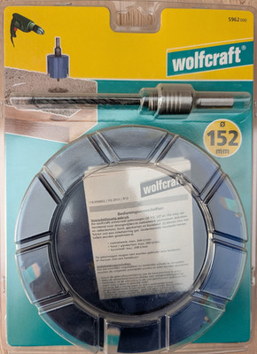 wolfcraft 5962000 - Universallochsäge mit Spanndorn für ø152mm Bohrungen, 60mm