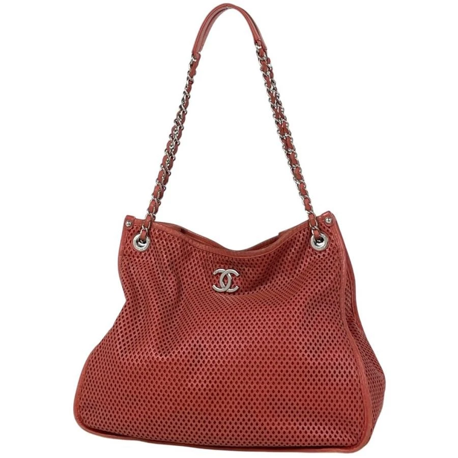 Chanel — Chanel Coco Mark Chain French Riviera Punching Leather Orange Shoulder #BS2465