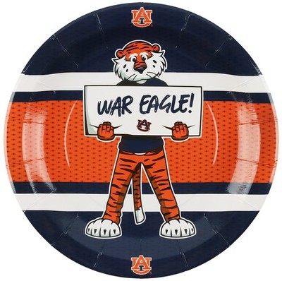 Auburn Tigers Aubie Mascot Paper Plates 9'' Party, 8 Pack