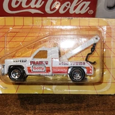 NEW Vintage Matchbox GMC Wrecker Getty Frank's Tow Truck Cut Card
