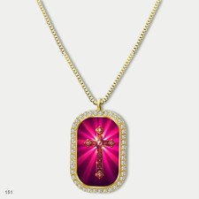 Stunning Colorful Jesus Christ Crucifix Cross Fashion Pendant Necklace Chain Pri