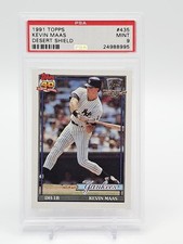 KEVIN MAAS 1991 TOPPS BASEBALL DESERT SHIELD #435 PSA 9 Q7113