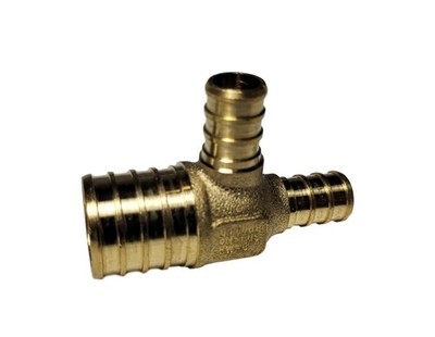 1 inch X 1/2 inch X 1/2 inch Pex Tee, Pex B Pipe, Crimp Fittings, 2 Pieces