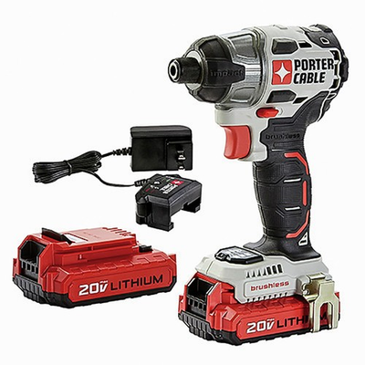 #ad #ad Porter Cable PCCK647LB 20V MAX 1 4quot; Impact Driver Kit w 2 Batteries 1.5 Ah New $154.84
