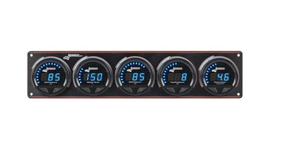 Digital Elite LED Waterproof Gauge Panel from Longacre, 4 Gauge Oil Pressure/Wat