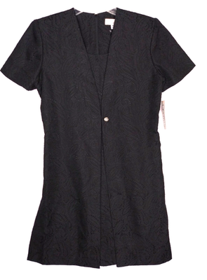 black one piece dress with jacket One Piece, Two Ways: Black Leather Jacket