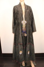 Anna Trzebinski Ntito Suede Long Duster Coat ...
