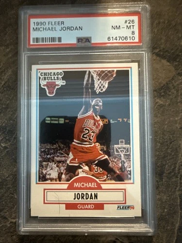 1990-91 Fleer - Michael Jordan #26 Black Line Above Biographical Information