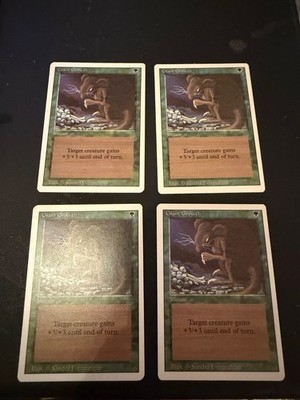4 NP GEM/MINT!! MTG Giant Growths Third EDITION!