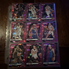 2024/25 Prizm Basketball Card Lot (27) Pink Cracked Ice NBA RC's, Stars, Vets