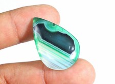 21.45 Carat Green Onyx Cabochon 30x20x4 MM Pear Shape Loose Gemstone
