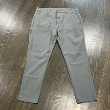 Bylt Pants Mens 38 Gray Charcoal Everyday 2.0 Slim Performance Stretch 36x30