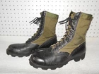 USA MILITARY VTG 60'S VIETNAM ERA MENS 10.5 LEATHER CANVAS JUNGLE BOOTS       A1