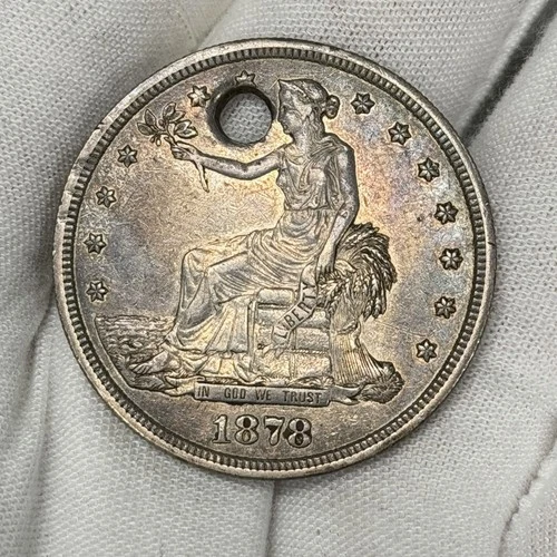 1878-S Trade Dollar $1 Silver Coin San Franciso T$1 90% Liberty Seated Early US