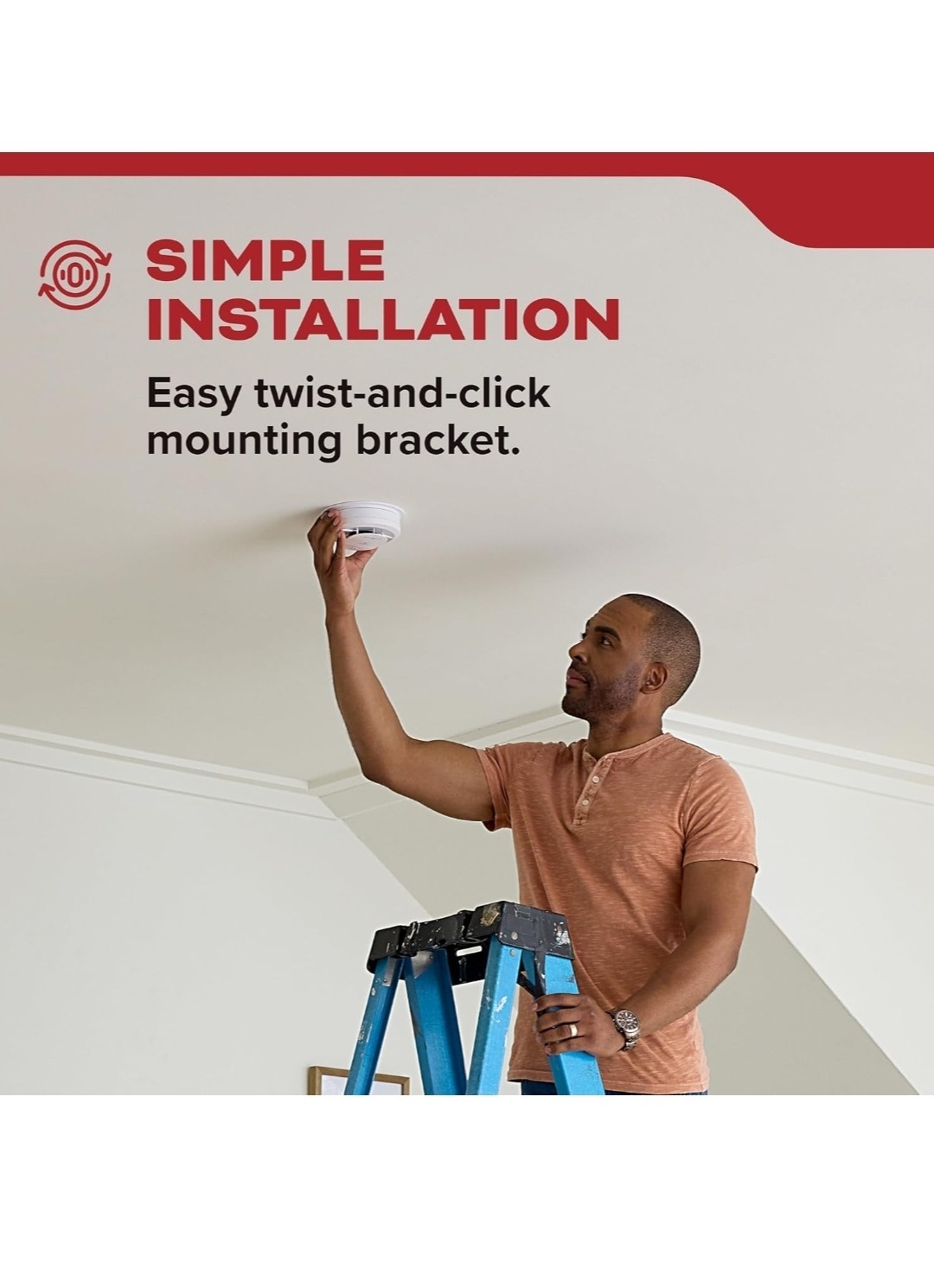 Kidde Smoke Detector 10 Year Battery Powered LED Warning Light Indicators 20SA10