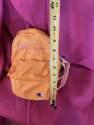 Champion Mini Backpack Qualifier Convertible Adjustable Straps Orange Tangerine - Picture 5 of 5
