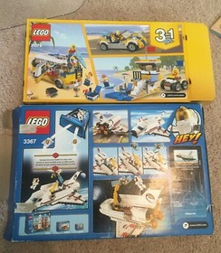 Lot of 2 Incomplete LEGO Sets 3367 City Space Shuttle Creator 31079 Surfer Van 