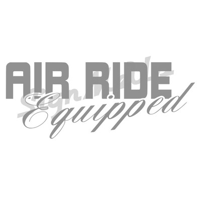 Air Ride Equipped 9'' - 23'' Body Drop Bagged Truck Car Semi Window Decal Sticker