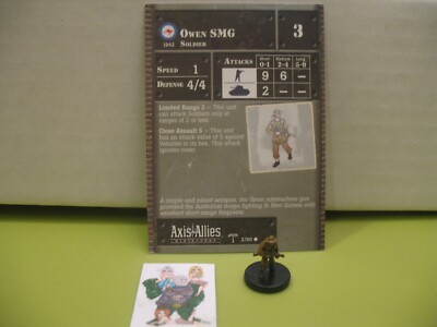 =Axis & Allies Miniatures NORTH AFRICA Owen SMG with card 2/60=