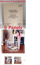 Toddleroo by North States 3 in 1 Metal Superyard: 151" 6-Panel, Light Taupe