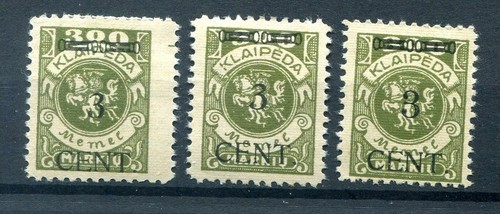 Memel 179I-III THREE TYPES * MH 28EUR (77370