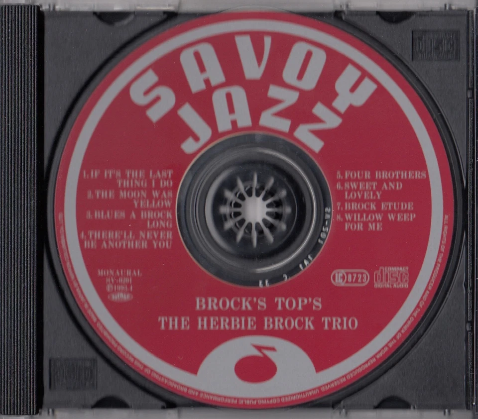 THE HERBIE BROCK TRIO Brock's Tops CD Album 1993 RAR & NEUWARE Jazz JAPAN Issue - Bild 4 von 4