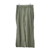 Soho New York & Company Street Olive Green Drawstring Wide Leg Pants - Women's L