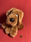 13” Vintage Dog Graphics International Plush Stuffed Animal Sad Eyes Brown '83