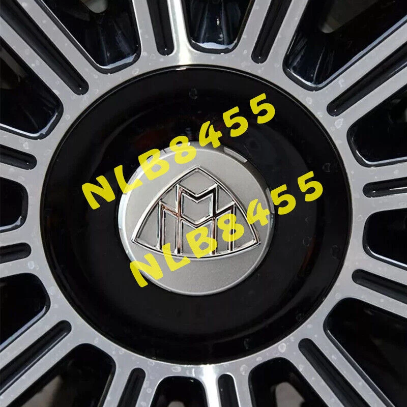 4x Maybach Gloss Black Wheel Center Hub Caps Emblem For 2020 Mercedes Benz S450 - Image 3 of 4