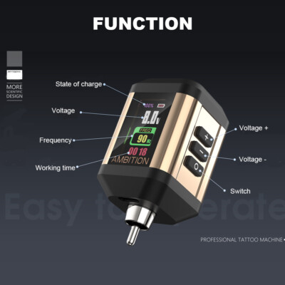画材 RCA Tattoo Power Supply RCA Wireless Tattoo Power Supply Battery Pack For Tattoo Machine