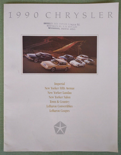 Chrysler 1990 Full Line Dealership Sales Brochure Imperial New Yorker LeBaron