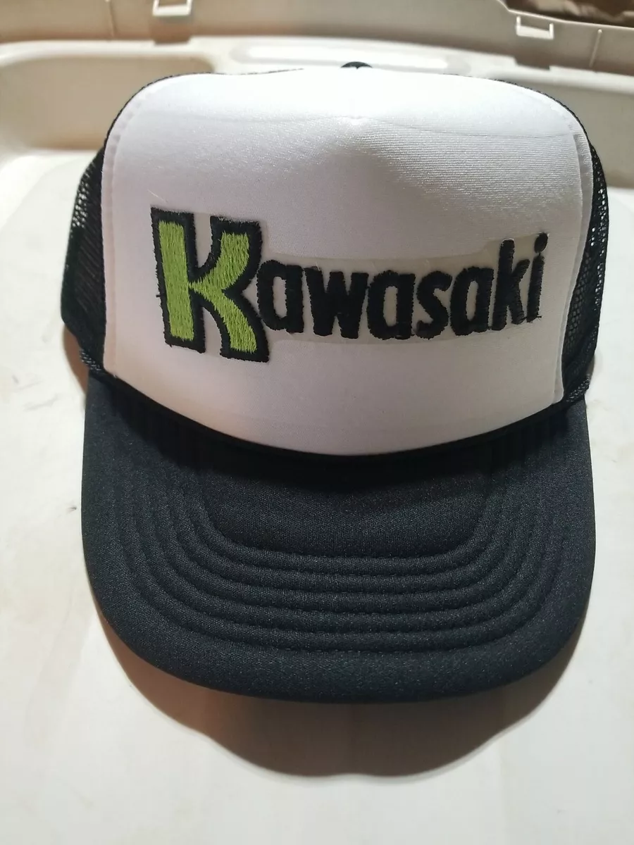 Vintage Trucker Mesh Kawasaki Motorcycles Baseball Mesh Cap Old School