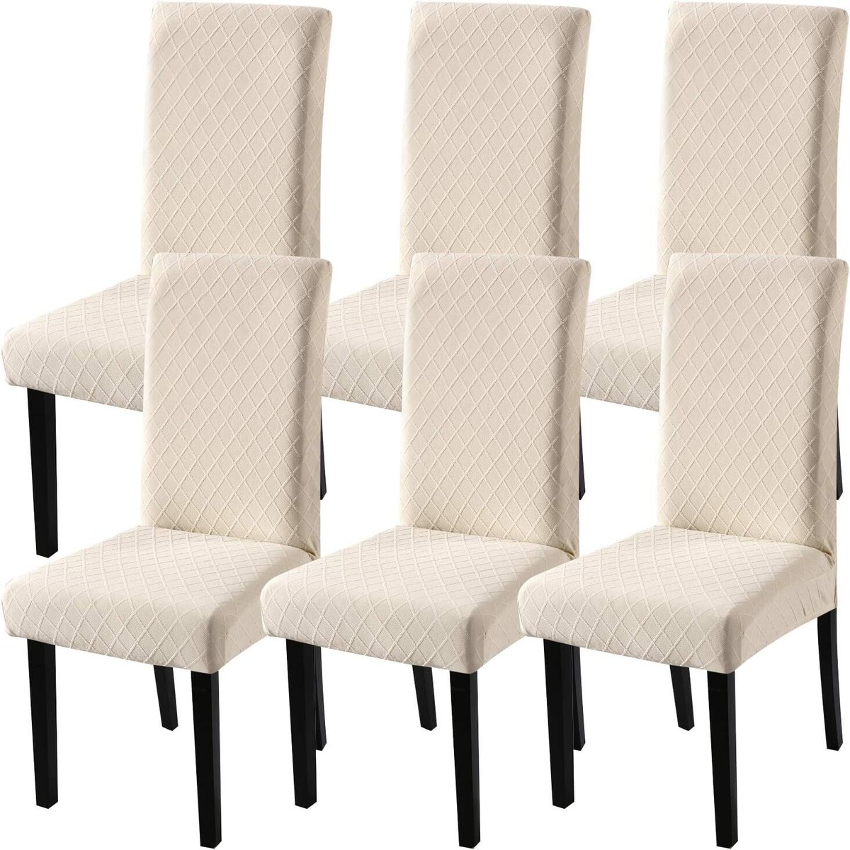 Fuloon Lattice Chair Covers Jacquard Seat Cover for Dining Room