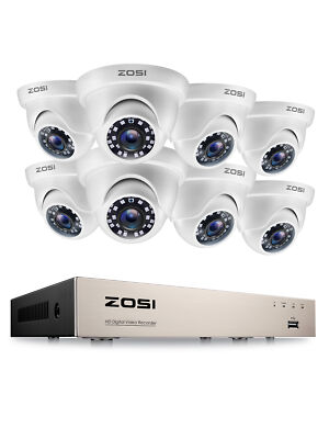 ZOSI 8CH 1080P Außen Überwachungskamera Set 2MP Videoüberwachung System ohne HDD