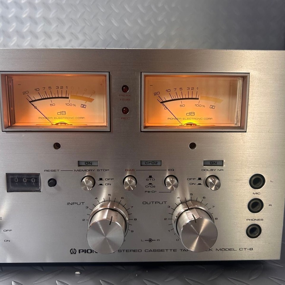 Pioneer CT-8 Stereo Cassette Deck Dolby NR Tape Selector Two Motor ...