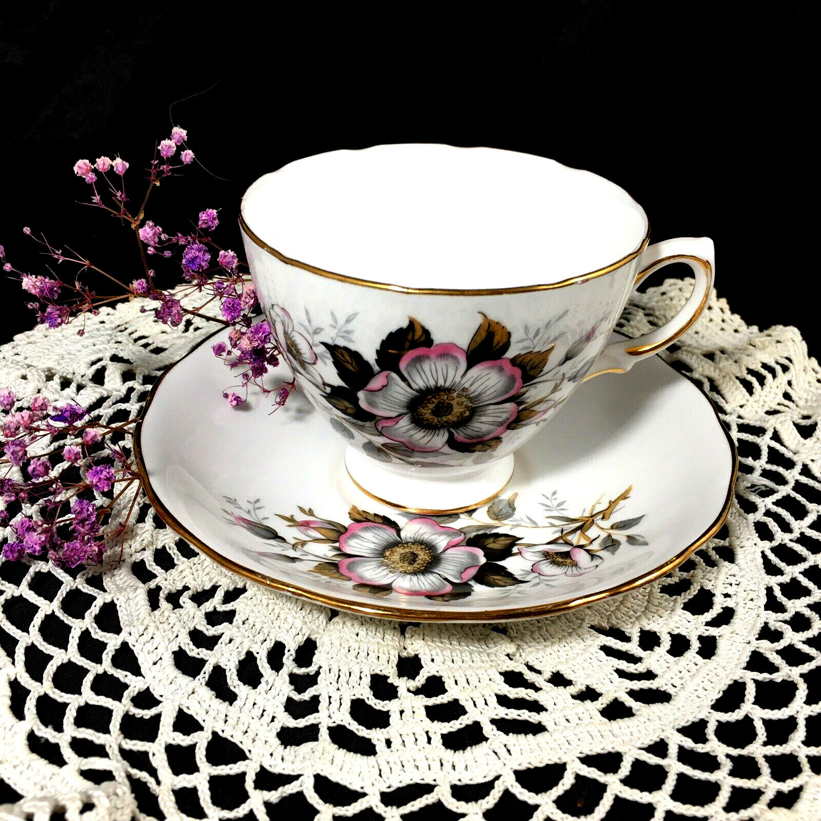 Royal Osborne Fine Bone China Tea Cup And Saucer Set Pat 8199 eBay
