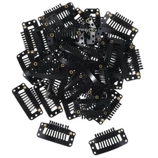 50pcs Wig Clips To Secure Wig No Sew Clips 9-Teeth Hair Extension Metal Hairp...