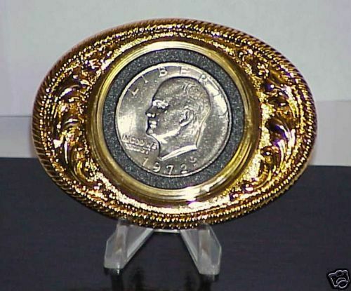 U.S. 1903 INDIAN HEAD PENNY COIN BELT BUCKLE WITH DOUBLE  display picture 2
