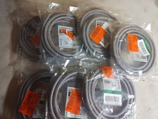 12' Feet Polymer Coated Stainless Steel Icemaker Water Connector Supply Hose 7ct
