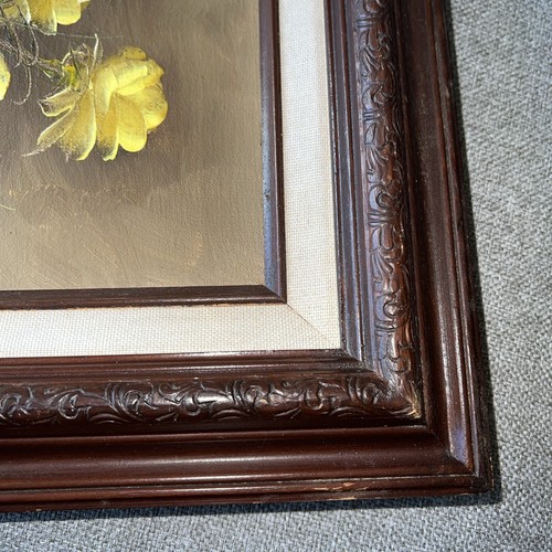 Suzanne Floral Bouquet Oil Painting on Canvas With Frame Made In Mexico - Picture 9 of 13