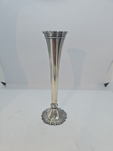 Princess House Silver Plated Elegant Bud Vase 7 3/4" Made In Italy  - Afbeelding 1 van 9