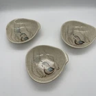 Lot of 3 Vintage Red Wing Pottery Bob White Quail Lug Handle Small 5 1/2" Bowls