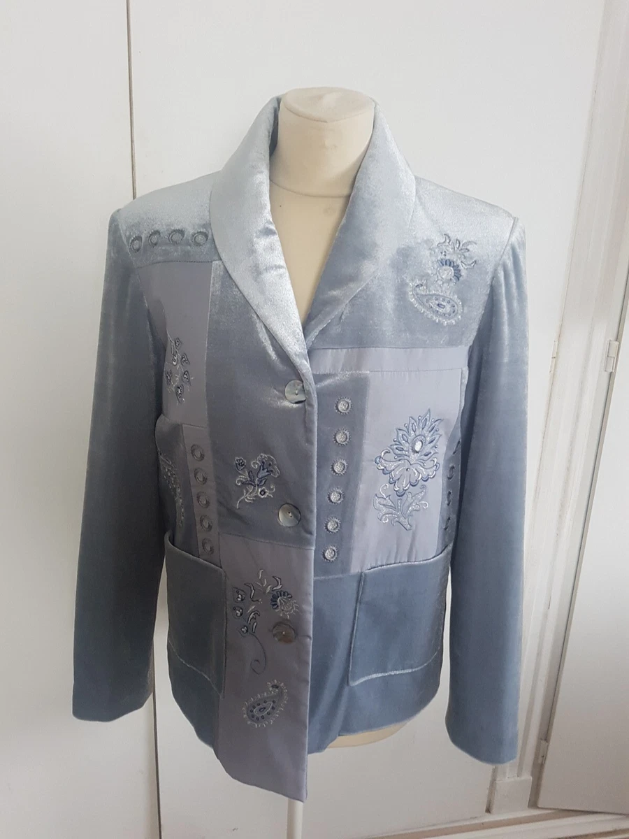 Gilet TOGETHER Femme - Taille 46/48 - Fleurs & Paillettes - Manches Longues