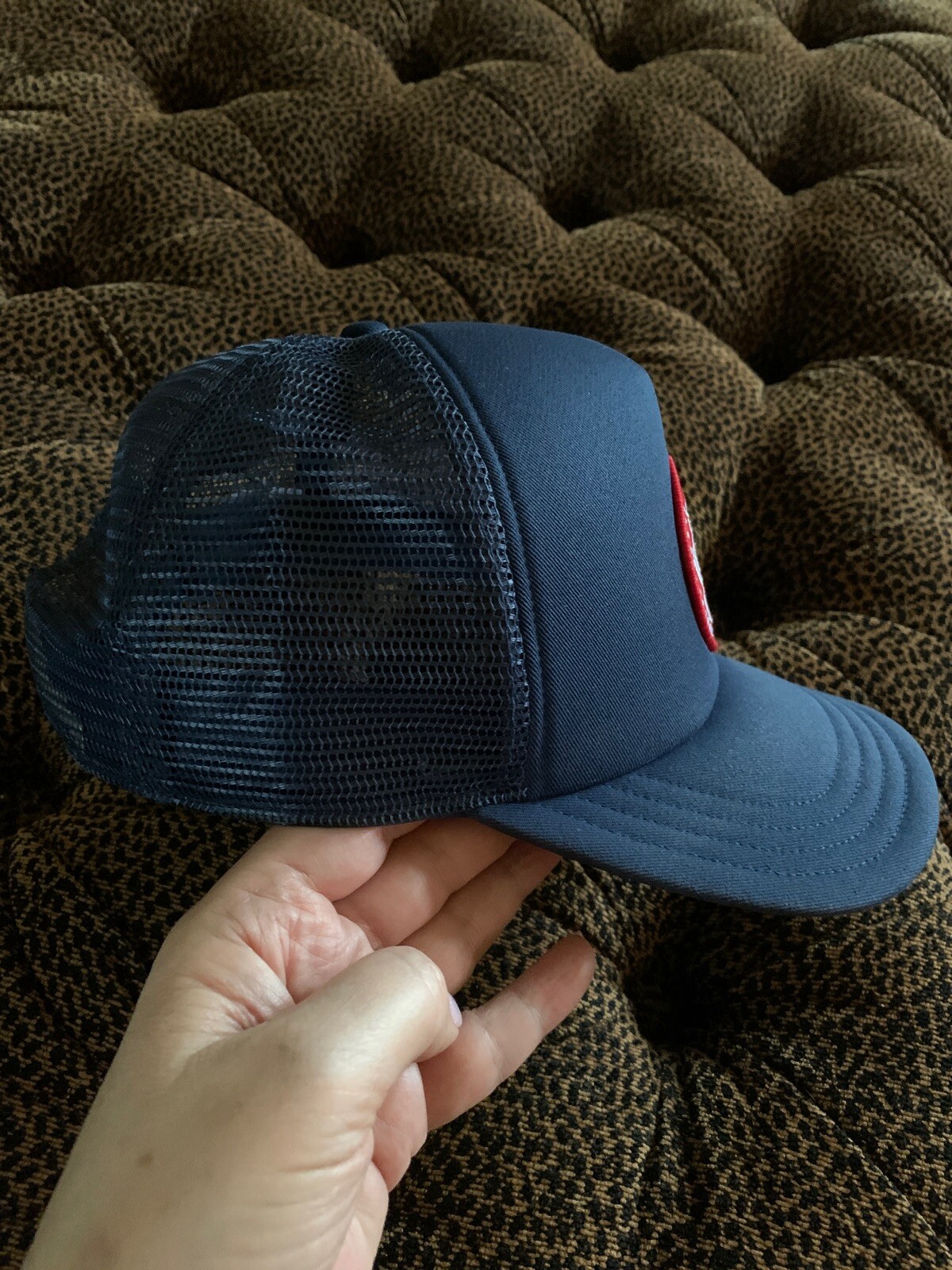 Vans FOREVER PATCH Snapback Hat Navy Red Cap OFF … - image 3