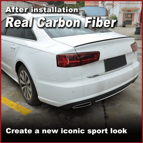 Alerón trasero de carbono para Audi A6 C7 2013-2018 borde de demolición alerón labio parte trasera - Imagen 3 de 12